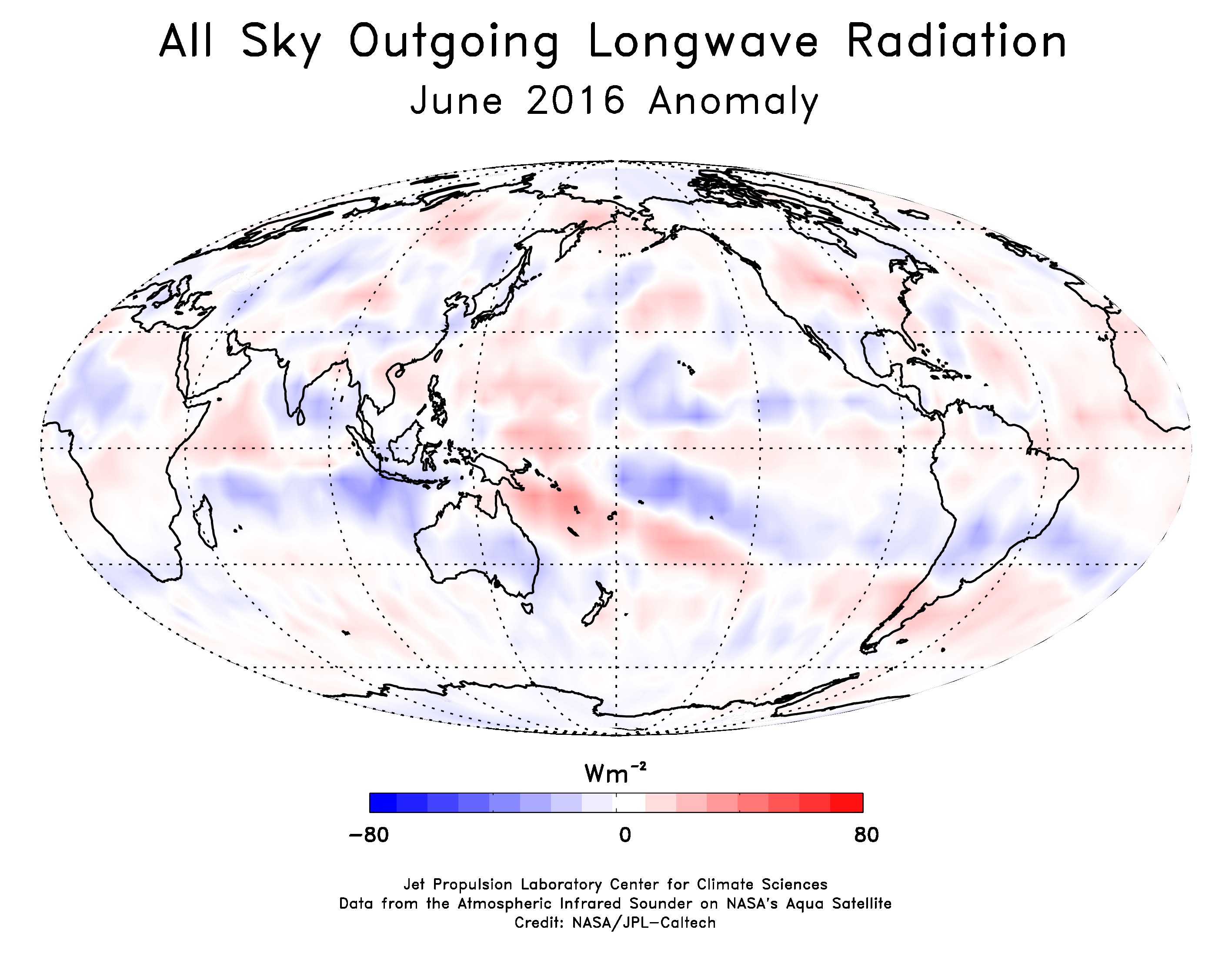 Outgoing Longwave Radiation - June 2016